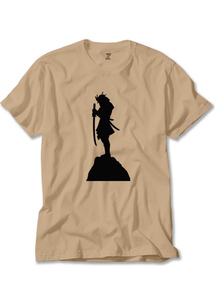 Samurai Portre Krem Tişört Liyada