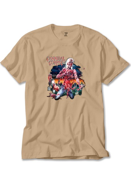 Cannibal Corpse Skull Krem Tişört Liyada