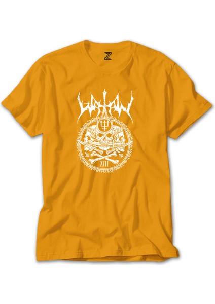 Watain Black Metal Band Sarı Tişört Liyada