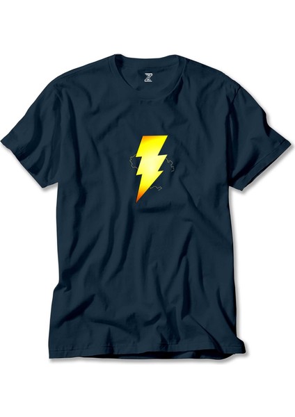 Shazam Logo Lacivert Tişört Liyada