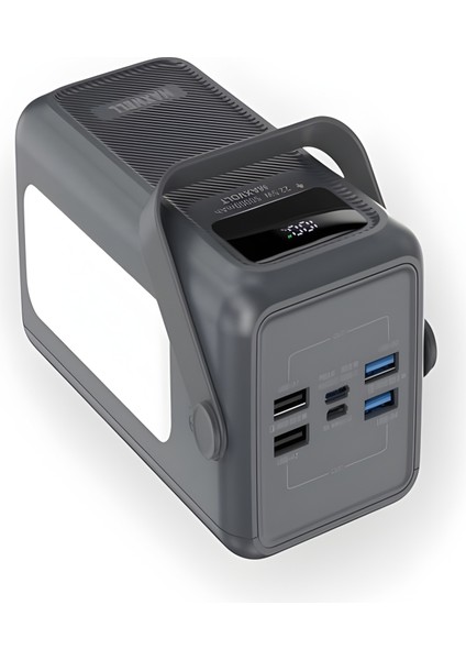 50000MAH 22.5W Hızlı Şarj 4xusb 1xtype-C 1xmicro LED Işıklı Dahili Kablolu Çoklayıcı Powerbank