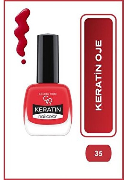 Keratin Nail Color 35 Parlak Kırmızı Oje 11 ml Uzun Süreli Etki fiyatları