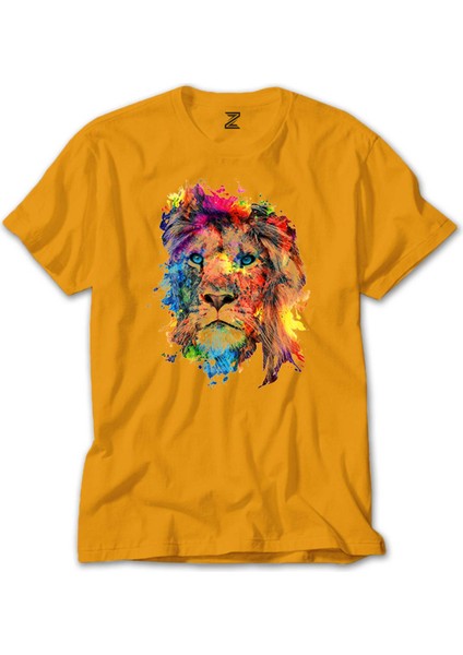 Lion Rainbow Sarı Tişört Liyada