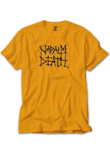 Napalm Death Logo Symboll Sarı Tişört Liyada