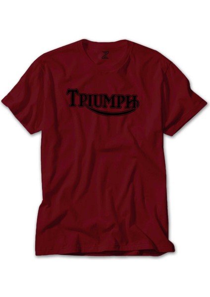 Triumph Motorcycles Logo Kırmızı Tişört Liyada