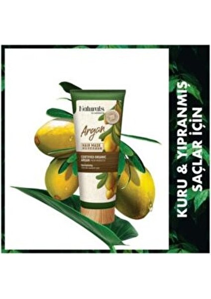 Argan Saç Maskesi Kuru ve Yıpranmış Saçlar İçin 200 ml Organik İçerik fiyatları