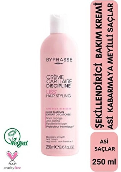 Şekillendirici Durulanmayan Bakım Kremi Asi Kabarık Saçlar İçin 250 ml Vegan Formül