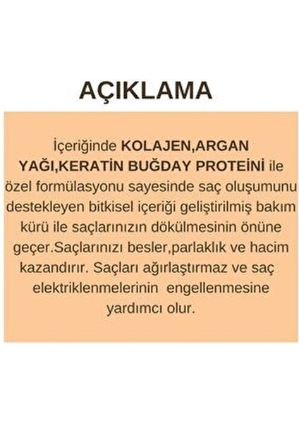 Saç Bakım Botoksu Vegan Krem Tüm Saç Tipleri İçin 250 ml Doğal İçeriklerle