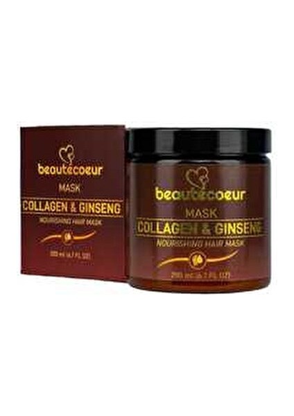 Nemlendirici Krem Saç Bakım Maskesi Vegan 200 ml Kolajen ve Ginseng İçerikli fırsatları