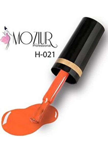 H021 UV LED Kalıcı Oje Canlı Turuncu Renk 10 ml Uzun Süreli Kullanım İçin indirimleri