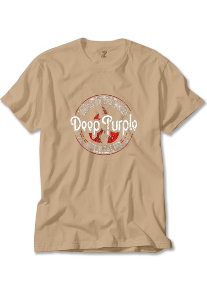 Deep Purple Smoke On The Water Krem Tişört Liyada