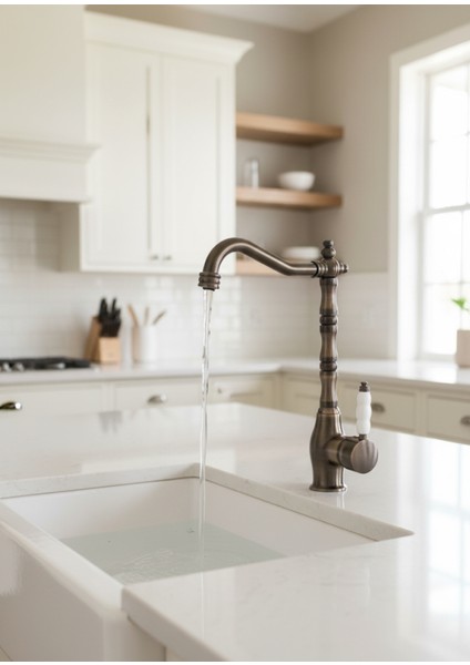 Eskitme Renk Pirinç Rustik Eviye Bataryası fırsatları