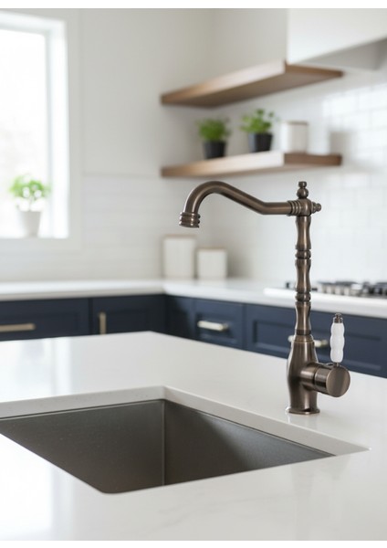 Eskitme Renk Pirinç Rustik Eviye Bataryası indirimleri