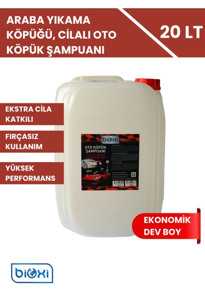 ® Oto Köpük Şampuanı 20 LT - Cilalı ve Fırçasız Yıkama İçin Etkili Araç Şampuanı
