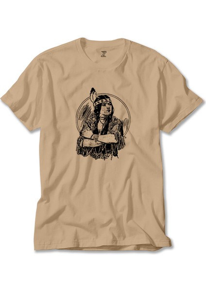 Kızıldereli Man Krem Tişört Liyada