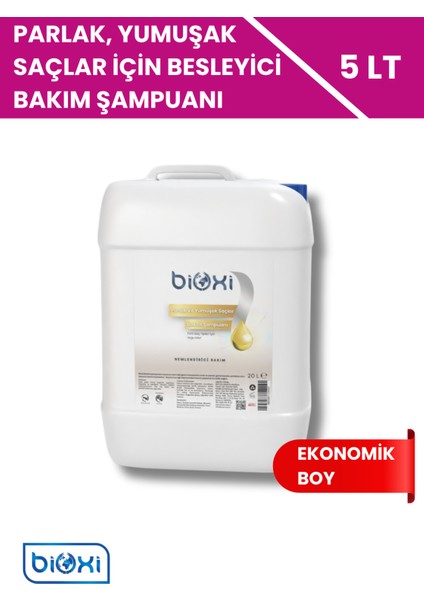 Parlak, Güçlü ve Yumuşak Saçlar İçin Nemlendirici, Besleyici Bakım Şampuanı 5 Lt