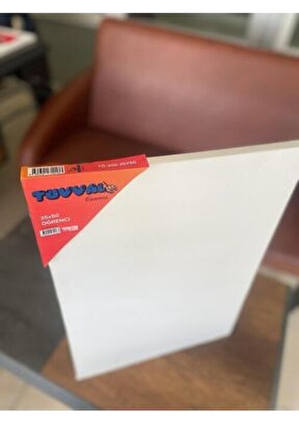 35X50 Tuval Akrilik ve Yağlı Boya İçin Uygun 3 Adet Makine Gergili Beyaz