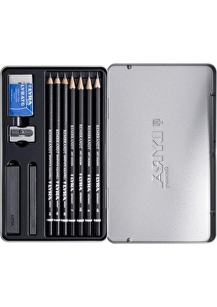 Rembrandt Çizim Kalemi Seti Metal Kutu İçinde 11 Parça Farklı Derece Kalemler modelleri