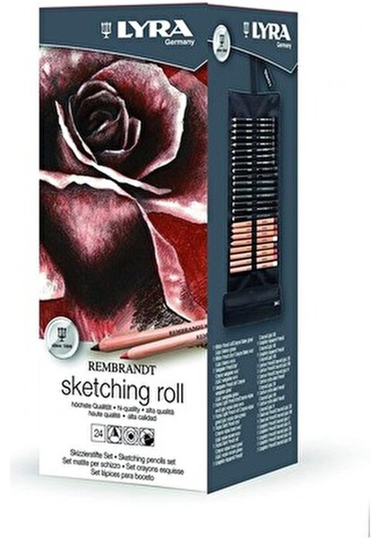 Rembrandt Çantalı Eskiz Seti 24 Parça Keçeli Kalemlerle Taşınabilir Siyah fırsatları
