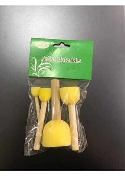 Ponpon Fırça Seti Sarı Sünger Uçlar ile Sanatsal Çalışmalar İçin 4 Parça fiyatları