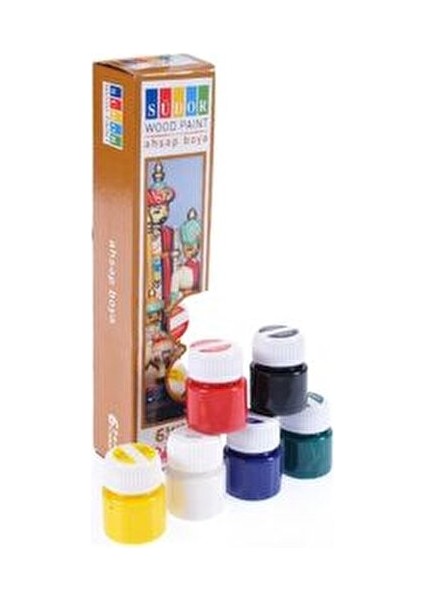 Ahşap Boya Seti 6 Renkli 15 ml Sanatsal Malzeme Ahşap Boyama İçin Uygun fiyatları