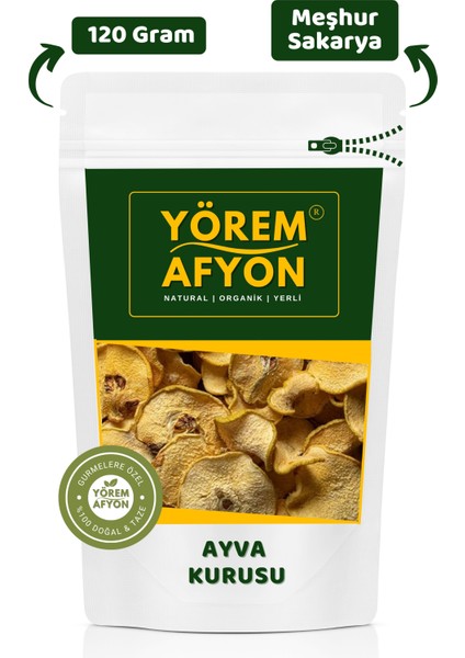 Yörem Afyon Meşhur Sakarya Pamukova Yöresinden %100 Meyve Glütensiz Ayva Kurusu, Cips (Cydonia Vulgaris) | 120GR