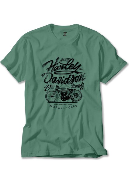Harley Chopper Legends Yeşil Tişört Liyada