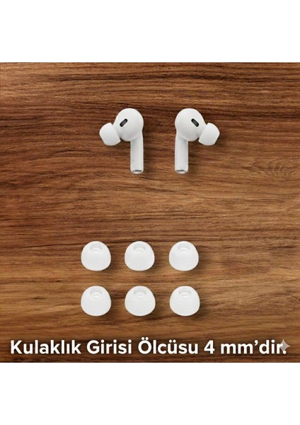 Yumuşak Silikon Kulaklık Uçları 6 Adet Küçük] Kulaklık Pamuğu 4mm Beyaz indirimleri