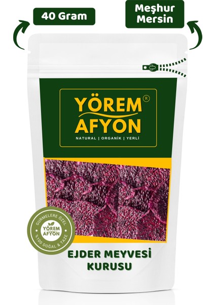 Yörem Afyon Diyet Dostu Glütensiz Besin Değerleri Korunarak Kurutulmuş Kırmızı Ejder Meyvesi | 40GR.