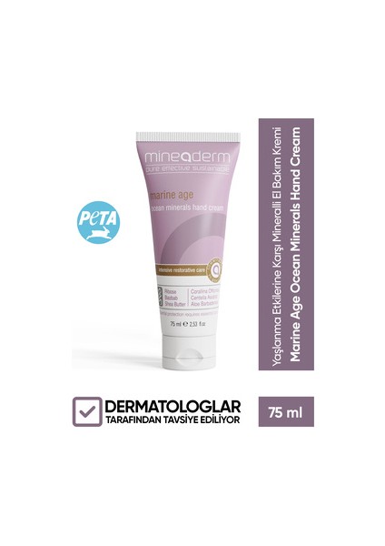 Marine Age Ocean Minerals El Kremi Tüm Cilt Tipleri İçin 75 ml Yoğun Nemlendirme modelleri