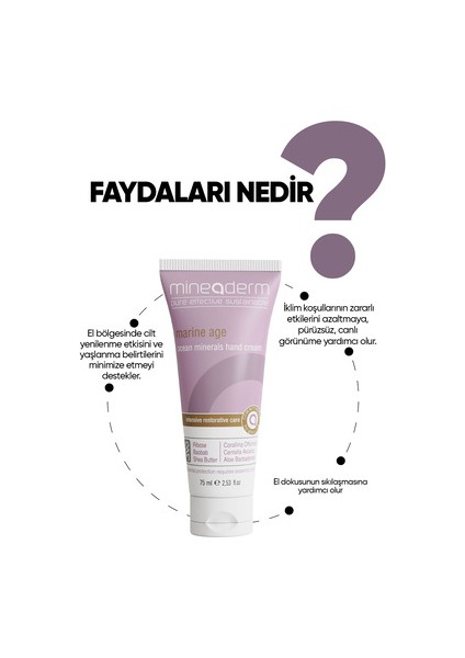 Marine Age Ocean Minerals El Kremi Tüm Cilt Tipleri İçin 75 ml Yoğun Nemlendirme fırsatları