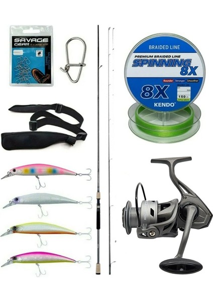 Spin Olta Seti Okuma Azaki Spin 244 cm 7-28 gr 2 Parça Spin Kamışı&kendo Azurro 4000 Olta Makinesi fırsatları