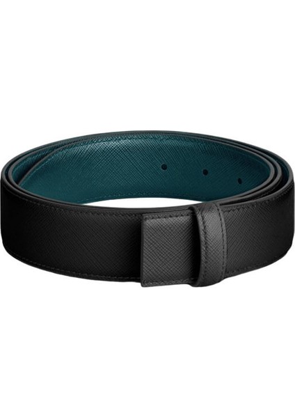 Dönüştürülebilir Kıbrıs Mavi Siyah Deri Kemer 199116