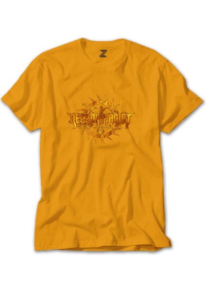 Necrophagist Logo Sarı Tişört Liyada