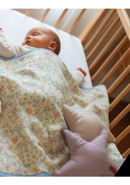 Pamuklu Çift Katlı Penye Kız-Erkek Yenidoğan/bebek Kundak Battaniye 75X90CM/ Çiçekli fiyatları