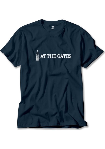 At The Gates Logo Lacivert Tişört Liyada