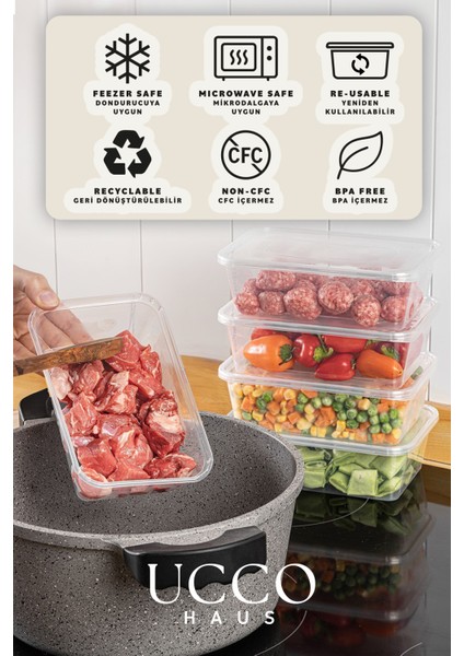 250 Adet 500 ml Ekonomik Buzdolabı Dondurucu Erzak Sızdırmaz Saklama Kabı Seti Buzluk Organizer fırsatları