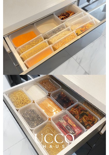 10 Adet 1000 ml Mikrodalga, Buzdolabı ve Dondurucu Sızdırmaz Saklama Kabı Seti 10'lu Set Organizer modelleri