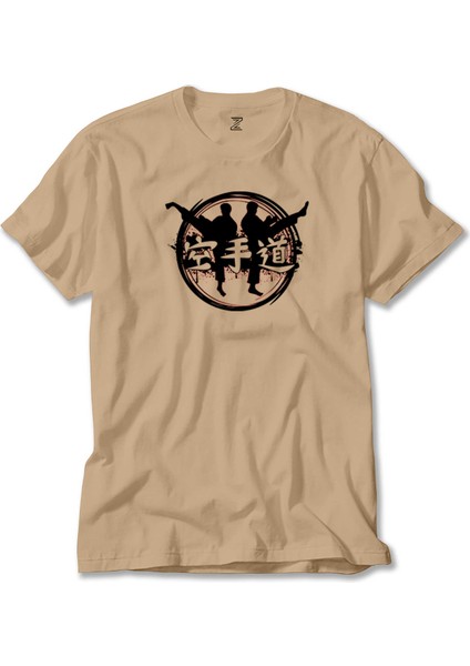 Taekwondo Red Circle Krem Tişört Liyada