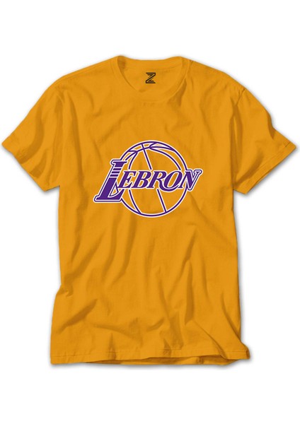 Lebron J. Lakers Logo Sarı Tişört Liyada