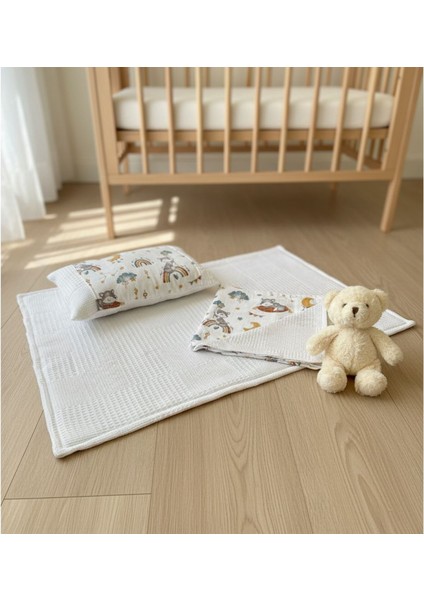 Battaniyeli 3'lü Müslin Alt Açma Seti, Minderi, Müslin, Bebek Yastığı, Yenidoğan, Bebek Ürünleri modelleri
