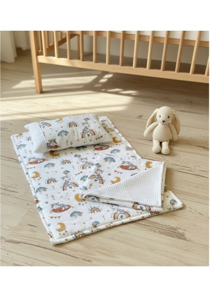 Battaniyeli 3'lü Müslin Alt Açma Seti, Minderi, Müslin, Bebek Yastığı, Yenidoğan, Bebek Ürünleri fırsatları