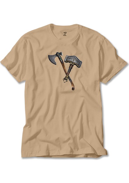 God Of War Ragnarok Kratos Weapon Krem Tişört Liyada