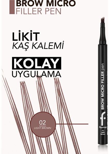 Brow Micro Filler Tarayıcı Keçe Uçlu Kaş Kalemi (02 Light Brown) 8682536093026 fırsatları