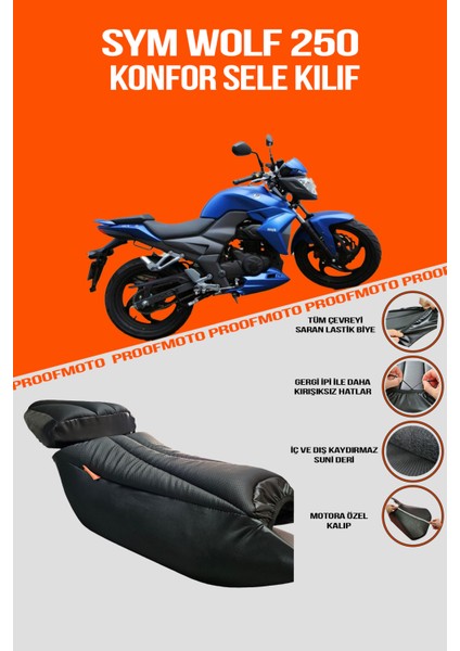 SYM WOLF 250 Konfor Sele Kılıf