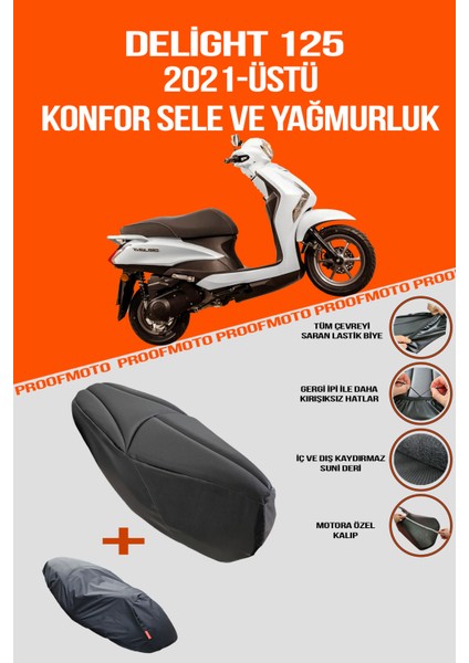 YAMAHA Delight (2021-2024) Konfor Sele ve Yağmurluk Kılıfı