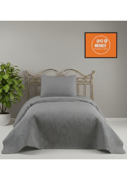 Tek Kişilik 2 Parça Ultrasonik Kapitoneli Yatak Örtüsü