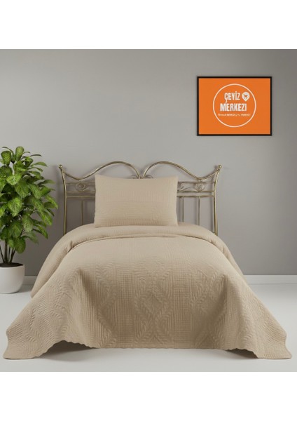 Tek Kişilik 2 Parça Ultrasonik Kapitoneli Yatak Örtüsü