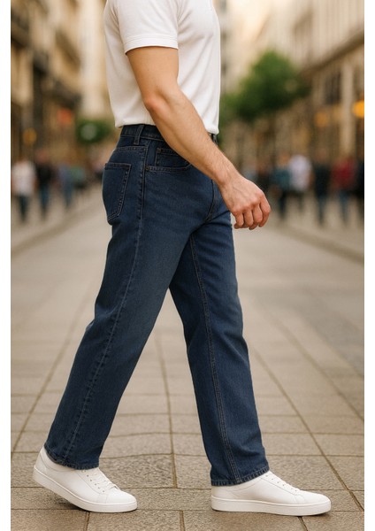 Cedy Denım Erkek Yüksel Bel Bol Kesim Boru Paça Kot Pantolon Reguler Fit Jean C336