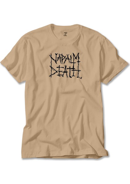 Napalm Death Logo Symboll Krem Tişört Liyada